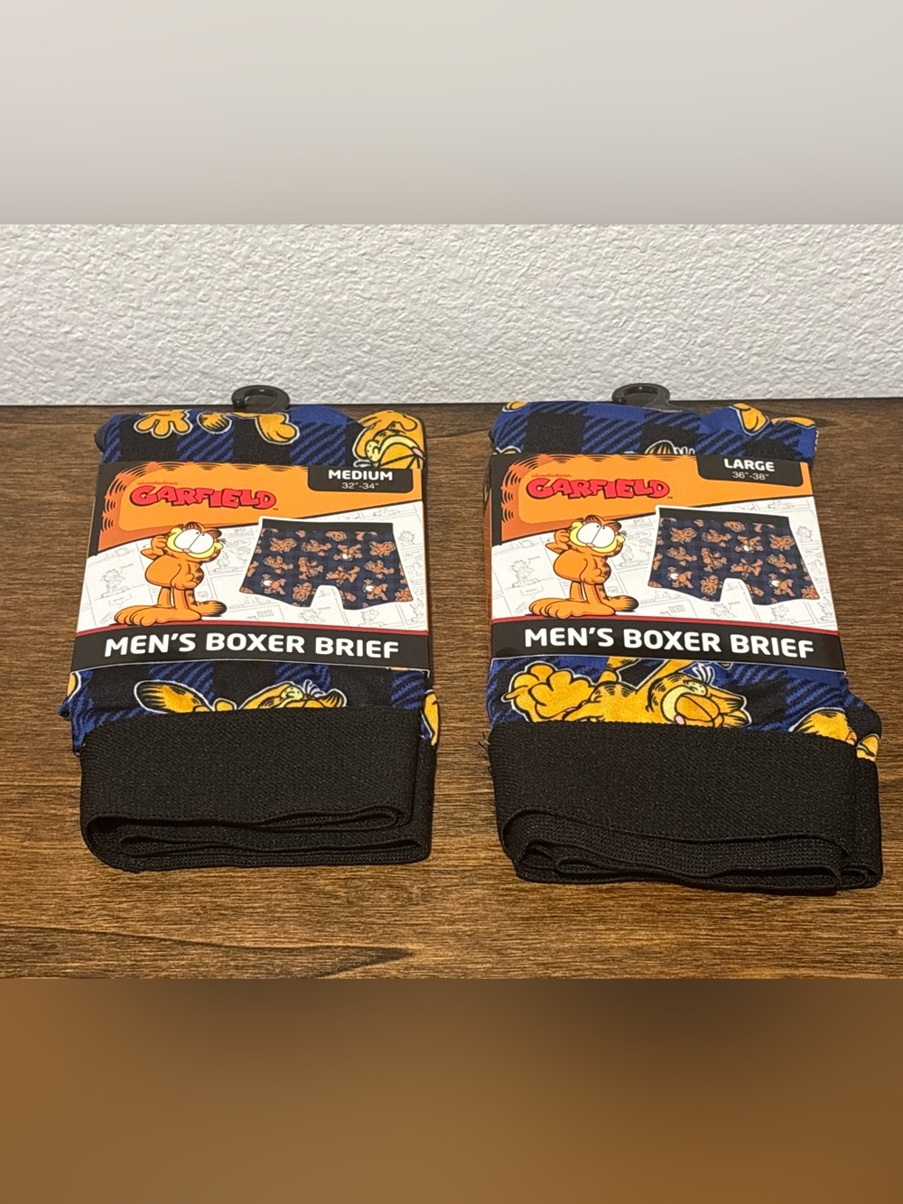 Garfield Men's Boxer Briefs - Blue with Orange Print